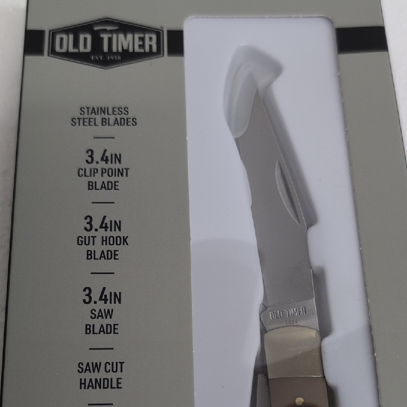 Old Timer Premium Trapper Three Blade Pocket Knife (New In Case) - Picture 2 of 6